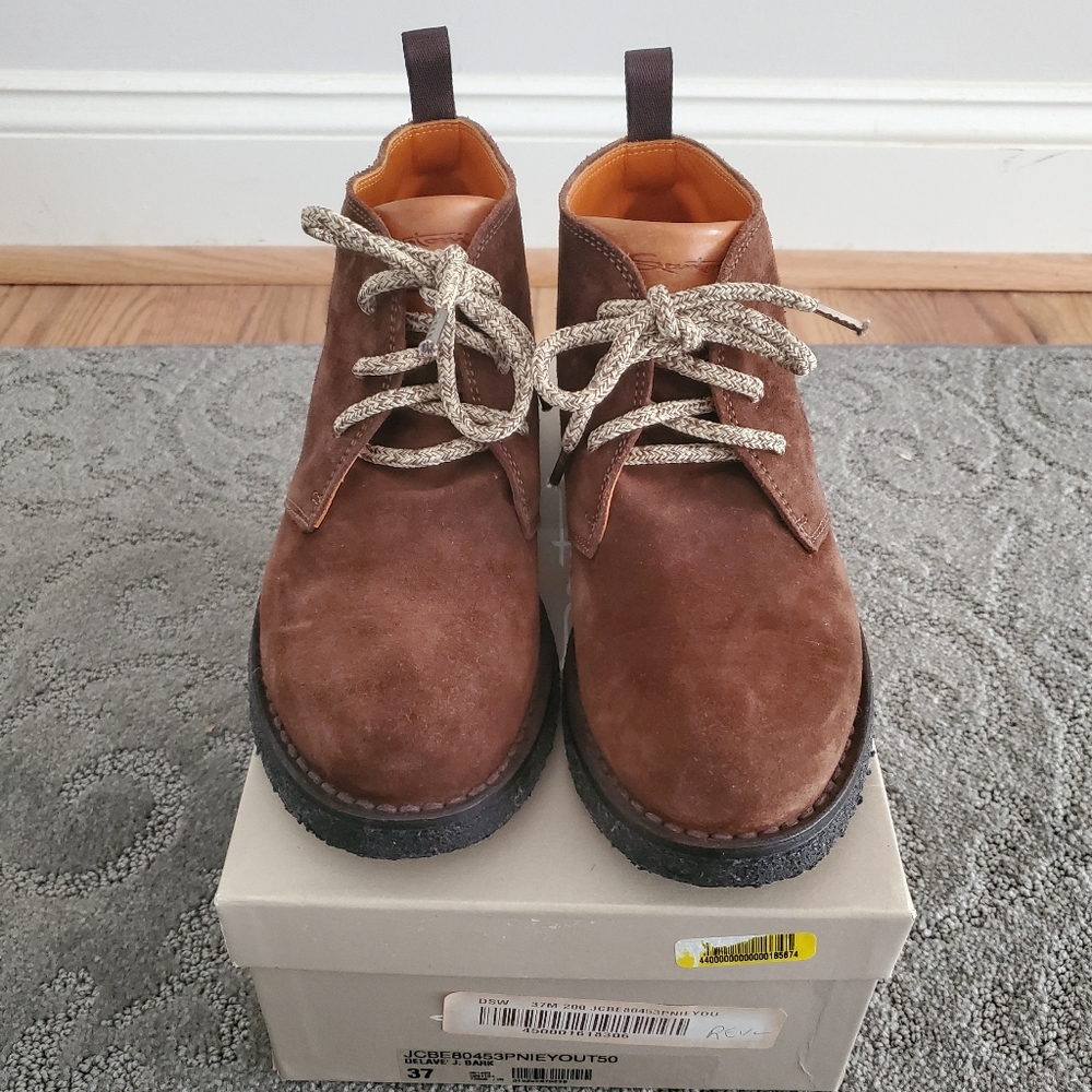 Santoni Junior Boys Suede Chukka Boots Italy
